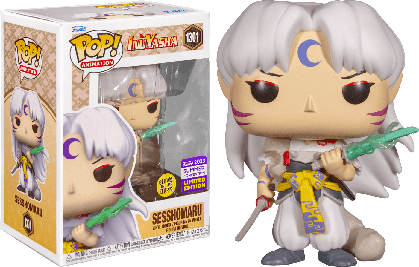 FUN60942 Inuyasha - Sesshomaru SDCC 2023 US Exclusive Glow Pop! Vinyl [RS] - Funko - Titan Pop Culture