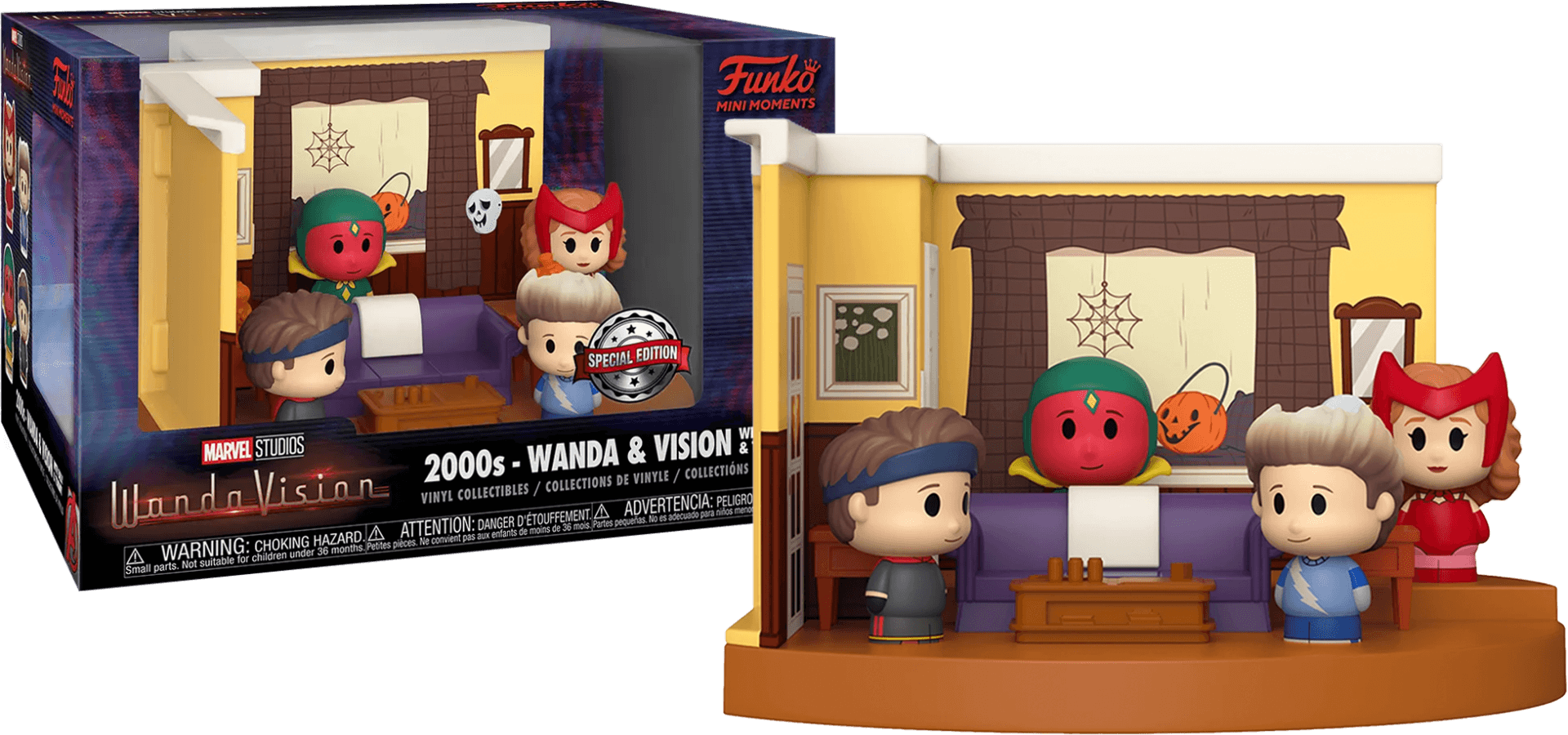 FUN60960 WandaVision - 2000's Wand & Vision with Billy & Tommy US Exclusive Mini Moment [RS] - Funko - Titan Pop Culture