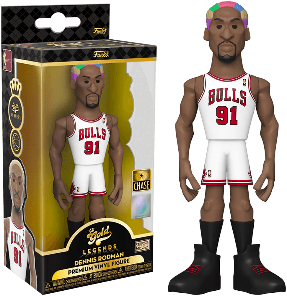 FUN61158 NBA Legends: Bulls - Dennis Rodman (chance of a chase) 5" Vinyl Gold - Funko - Titan Pop Culture