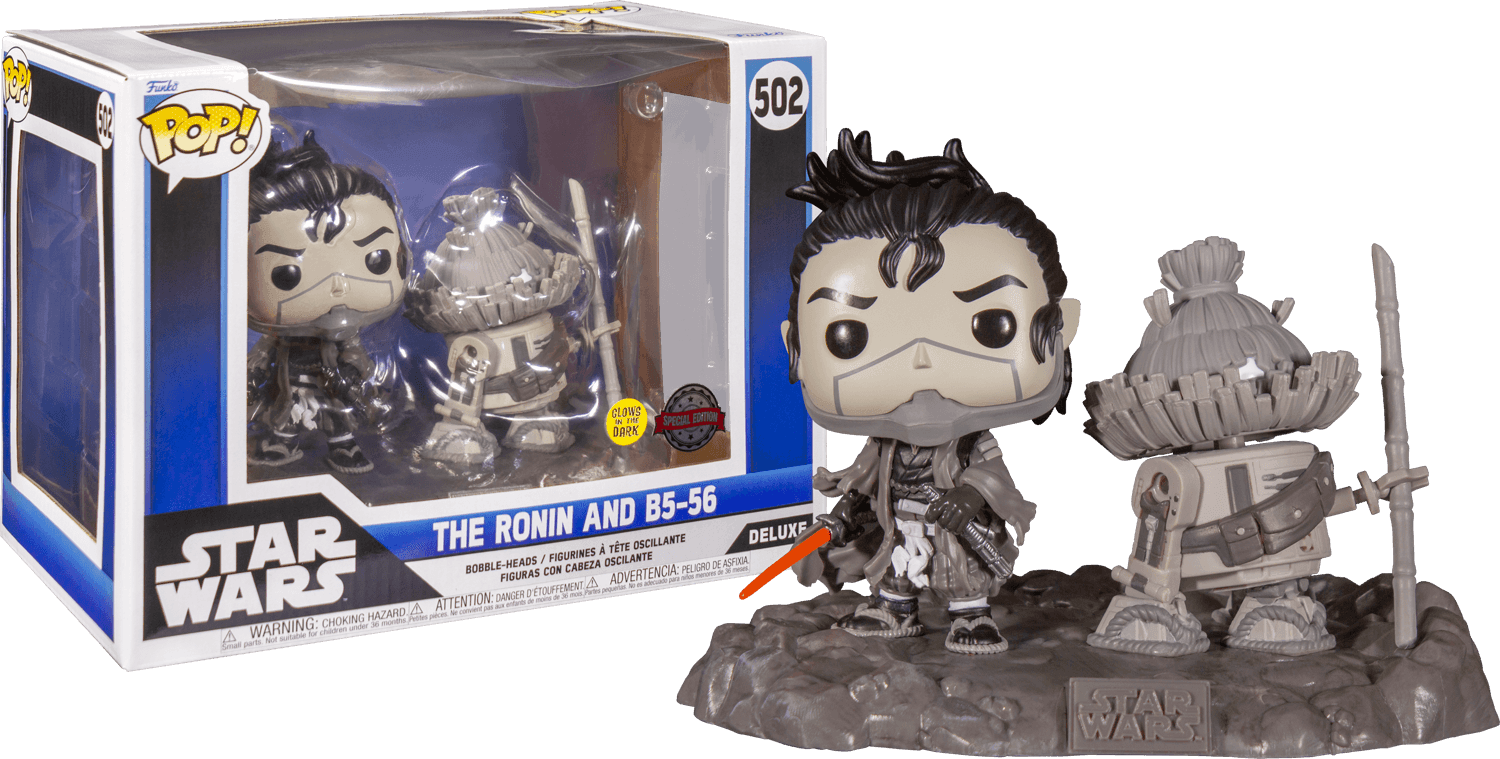 FUN61348 Star Wars: Visions - The Ronin & B5-56 US Exclusive Pop! Deluxe [RS] - Funko - Titan Pop Culture