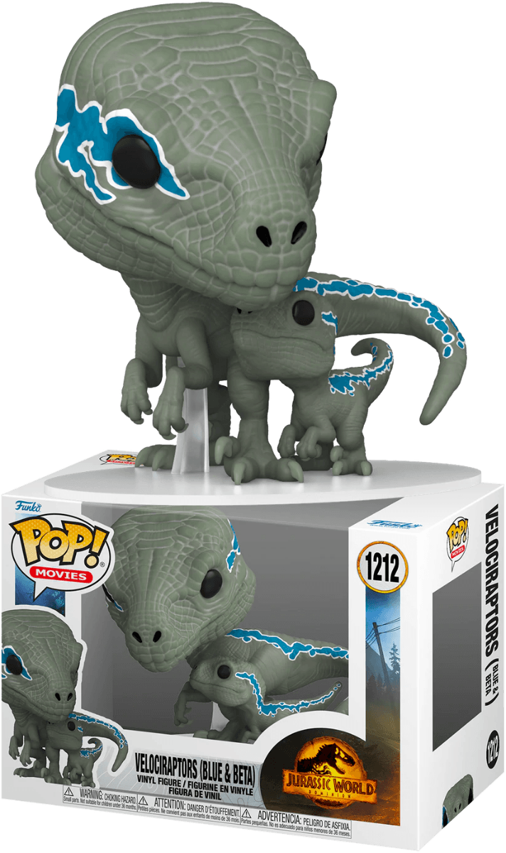 FUN62223 Jurassic World 3: Dominion - Velociraptors (Blue & Beta) Pop! Vinyl - Funko TBA - Titan Pop Culture