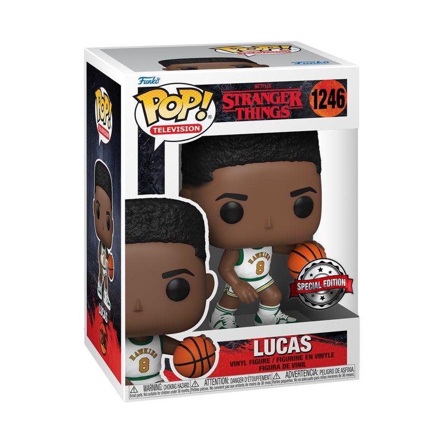 FUN62389 Stranger Things - Lucas in Jersey US Exclusive Pop! Vinyl [RS] - Funko - Titan Pop Culture