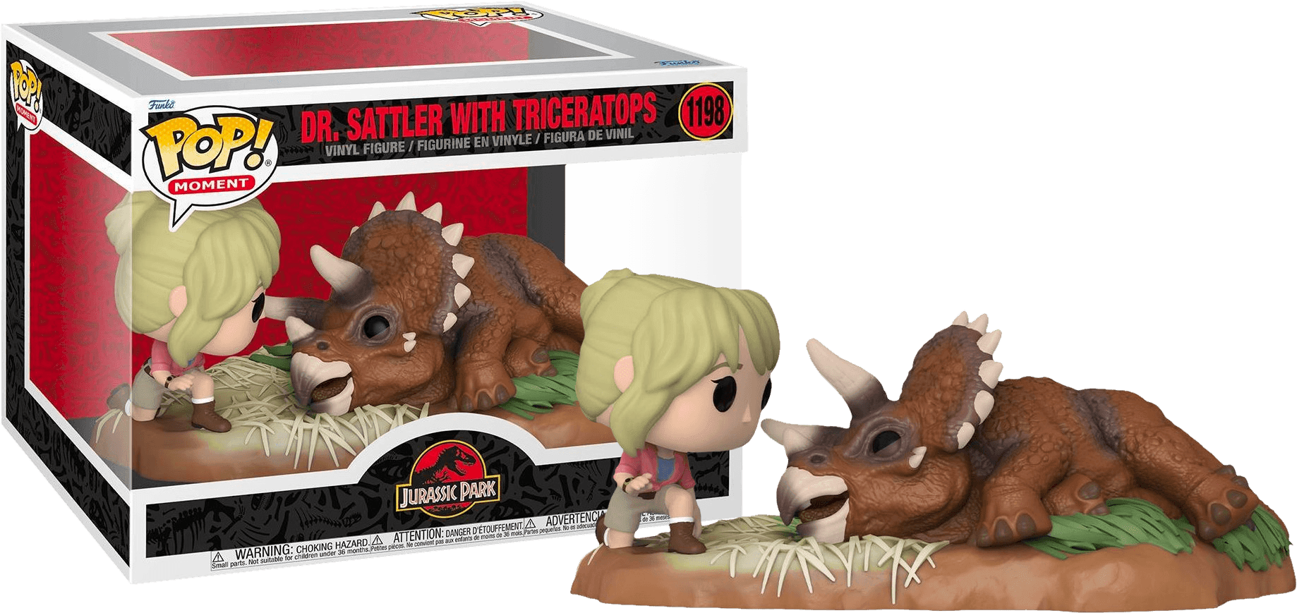 FUN62473 Jurassic Park - Dr. Sattler with Triceratops US Exclusive Pop! Moment [RS] - Funko - Titan Pop Culture