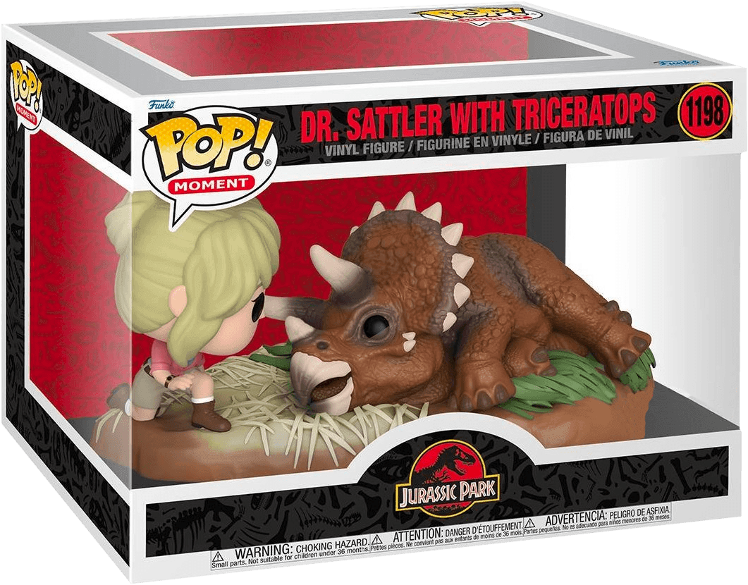 FUN62473 Jurassic Park - Dr. Sattler with Triceratops US Exclusive Pop! Moment [RS] - Funko - Titan Pop Culture