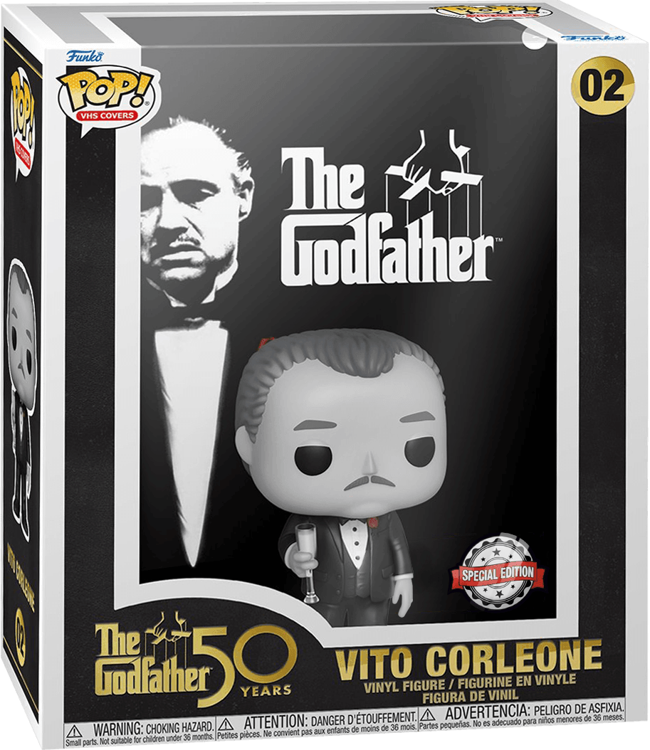 FUN62486 The Godfather - Vito Corleone Black & White US Exclusive Pop! VHS Cover [RS] - Funko - Titan Pop Culture