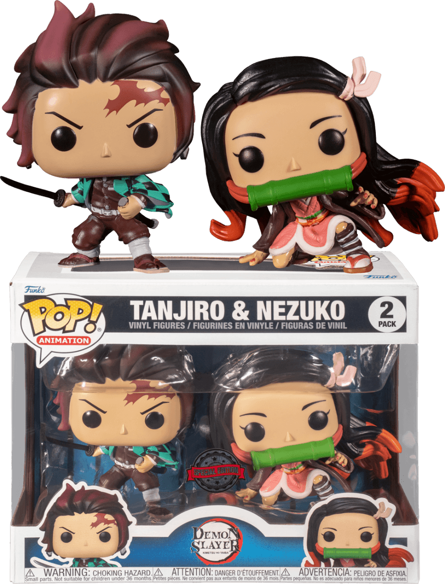 FUN62710 Demon Slayer - Tanjiro & Nezuko US Exclusive Pop! 2-Pack [RS] - Funko - Titan Pop Culture