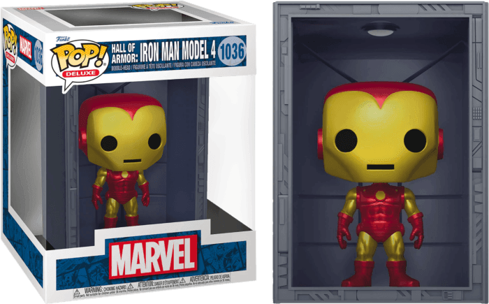 FUN62781 Marvel Comics - Hall of Armor: Iron Man Model IV Metallic US Exclusive Pop! Deluxe - Funko - Titan Pop Culture