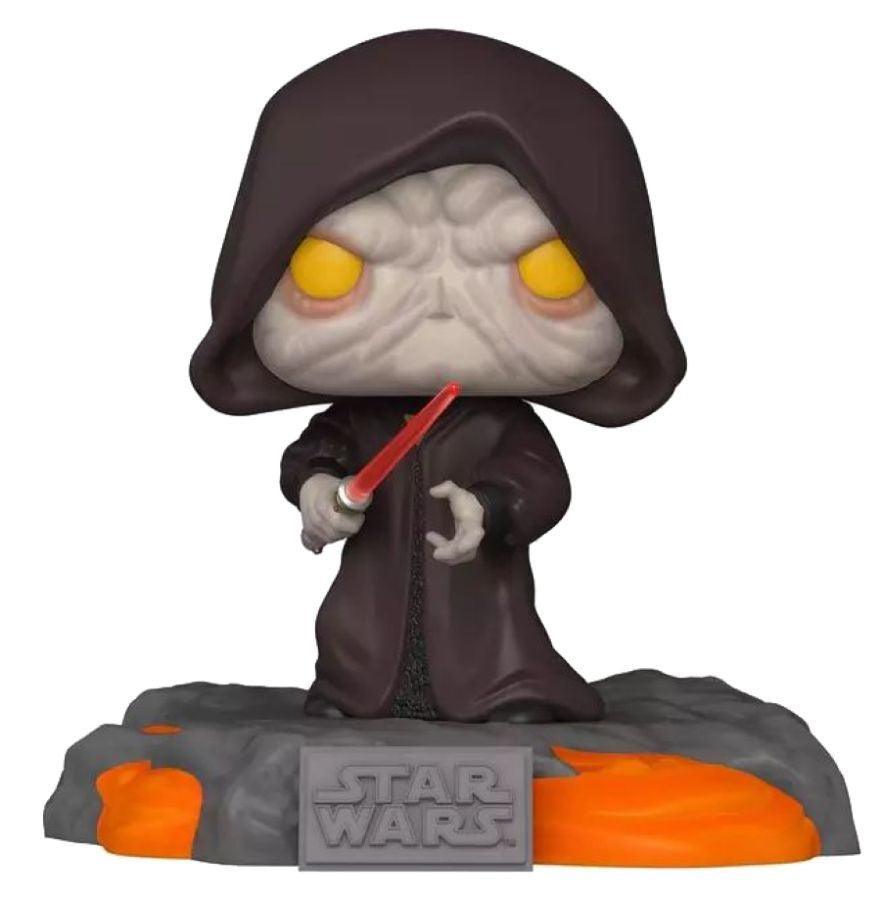 FUN63293 Star Wars - Red Saber Series: Darth Sidious Glow US Exclusive Pop! Deluxe [RS] - Funko - Titan Pop Culture