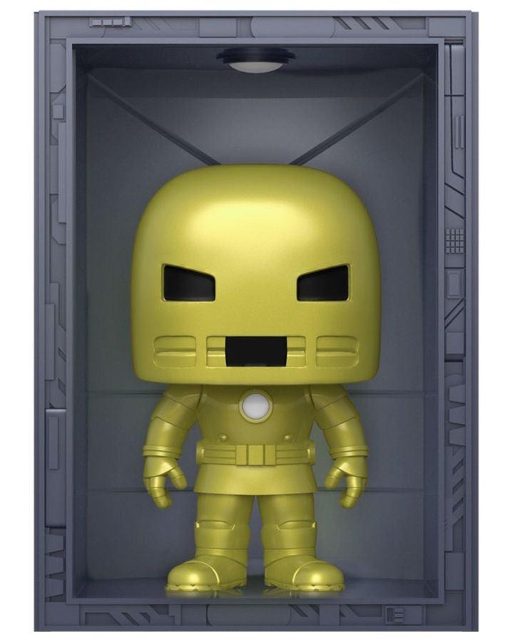 FUN63739 Marvel Comics - Hall of Armor Iron Man Model I Golden Armor Metallic US Exclusive Pop! Deluxe - Funko - Titan Pop Culture