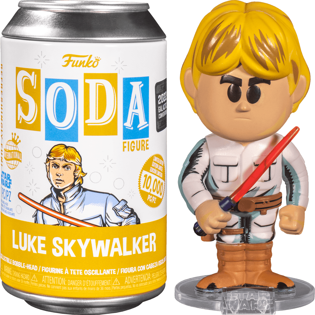 FUN64130 Star Wars - Luke Skywalker Comic (with chase) Star Wars Celebration 2022 Excl Vinyl Soda [RS] - Funko - Titan Pop Culture