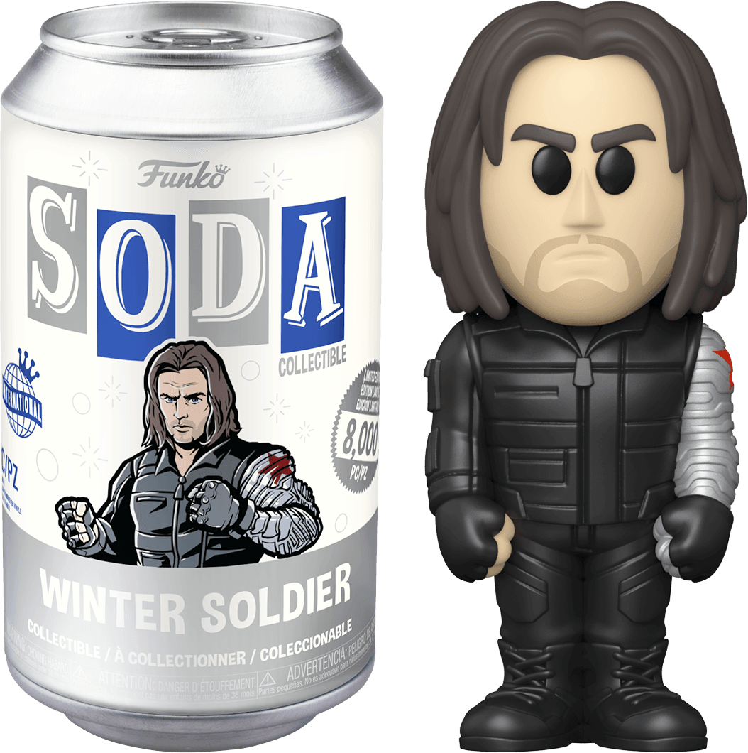 FUN64302 Captain America 3: Civil War - Winter Soldier (with chase) Vinyl Soda - Funko - Titan Pop Culture