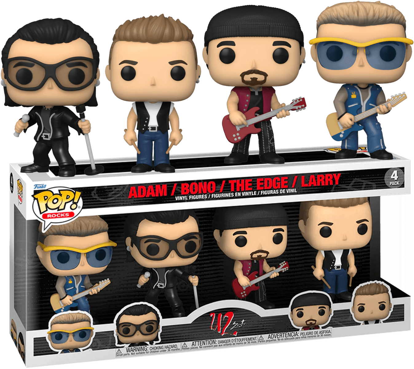 FUN64688 U2 - Zoo TV US Exclusive Pop! Vinyl 4-Pack [RS] - Funko - Titan Pop Culture