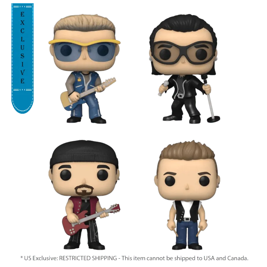 FUN64688 U2 - Zoo TV US Exclusive Pop! Vinyl 4-Pack [RS] - Funko - Titan Pop Culture