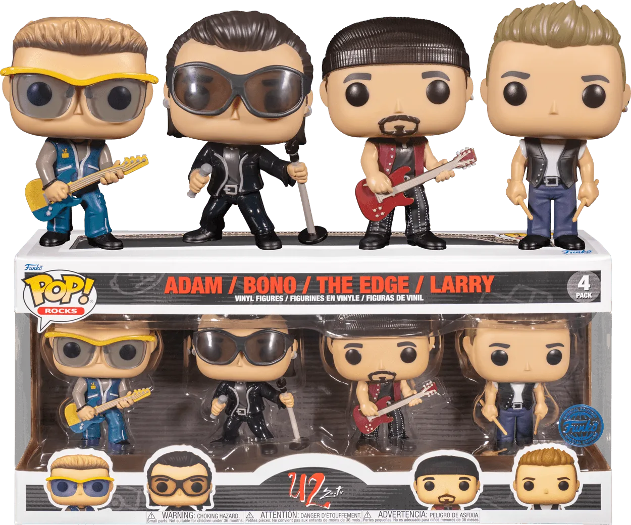 FUN64688 U2 - Zoo TV US Exclusive Pop! Vinyl 4-Pack [RS] - Funko - Titan Pop Culture