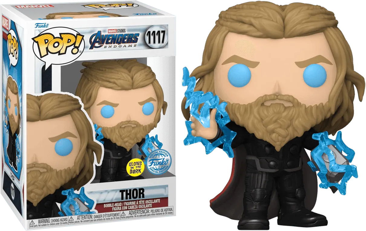 FUN64906 Avengers 4: Endgame - Thor with Thunder US Exclusive Pop! Vinyl [RS] - Funko - Titan Pop Culture