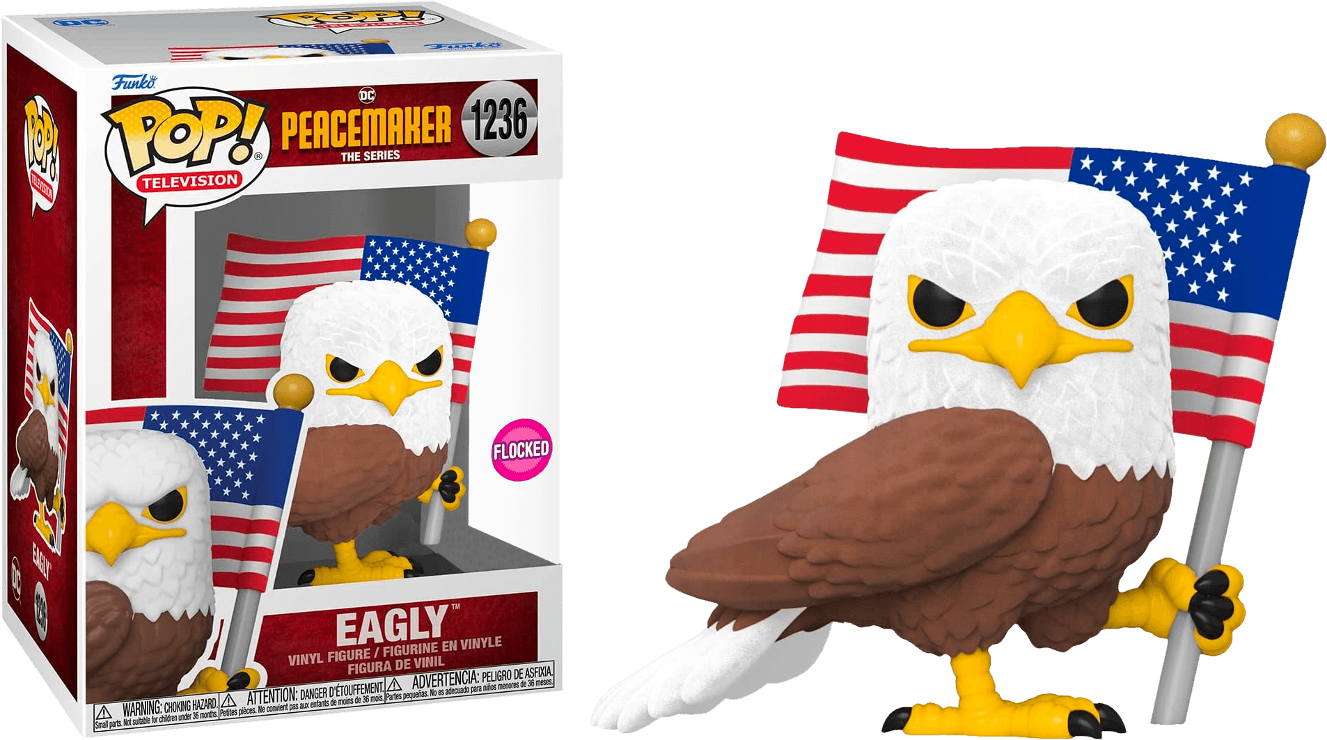 FUN64970 Peacemaker: The Series - Eagly Flocked US Exclusive Pop! Vinyl [RS] - Funko - Titan Pop Culture