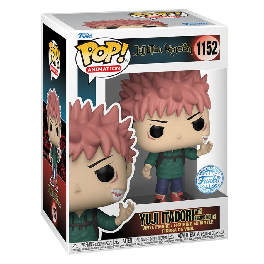 FUN64979 Jujutsu Kaisen - Itadori (Sukana Mouth) US Exclusive Pop! Vinyl [RS] - Funko - Titan Pop Culture