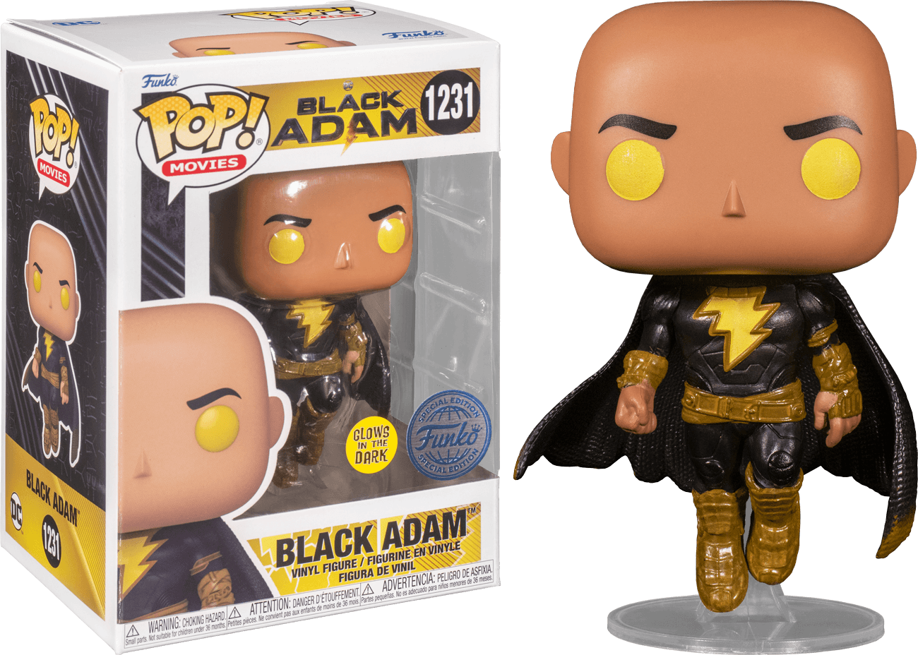 FUN65031 Black Adam (2022) - Black Adam Glow US Exclusive Pop! Vinyl [RS] - Funko - Titan Pop Culture