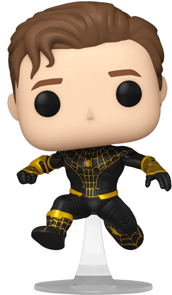 FUN65038CASE SpiderMan: No Way Home - SpiderMan (Black Suit) Unmasked US Exclusive Pop! Vinyl - Chase Case [RS] - Funko - Titan Pop Culture