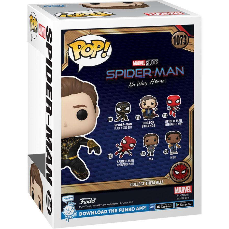 FUN65038CASE SpiderMan: No Way Home - SpiderMan (Black Suit) Unmasked US Exclusive Pop! Vinyl - Chase Case [RS] - Funko - Titan Pop Culture