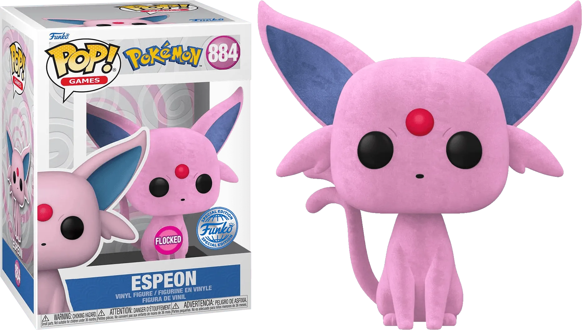 FUN65090 Pokemon - Espeon Flocked Pop! Vinyl [RS] - Funko - Titan Pop Culture