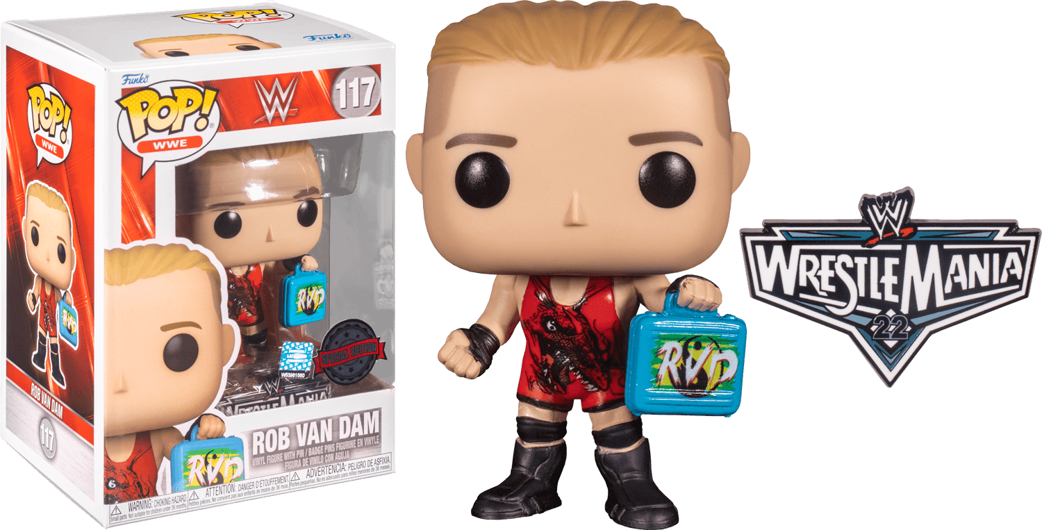 FUN65099 WWE - Rob Van Dam Wrestlemania Money in the Bank Briefcase Pop! & Pin RS - Funko - Titan Pop Culture