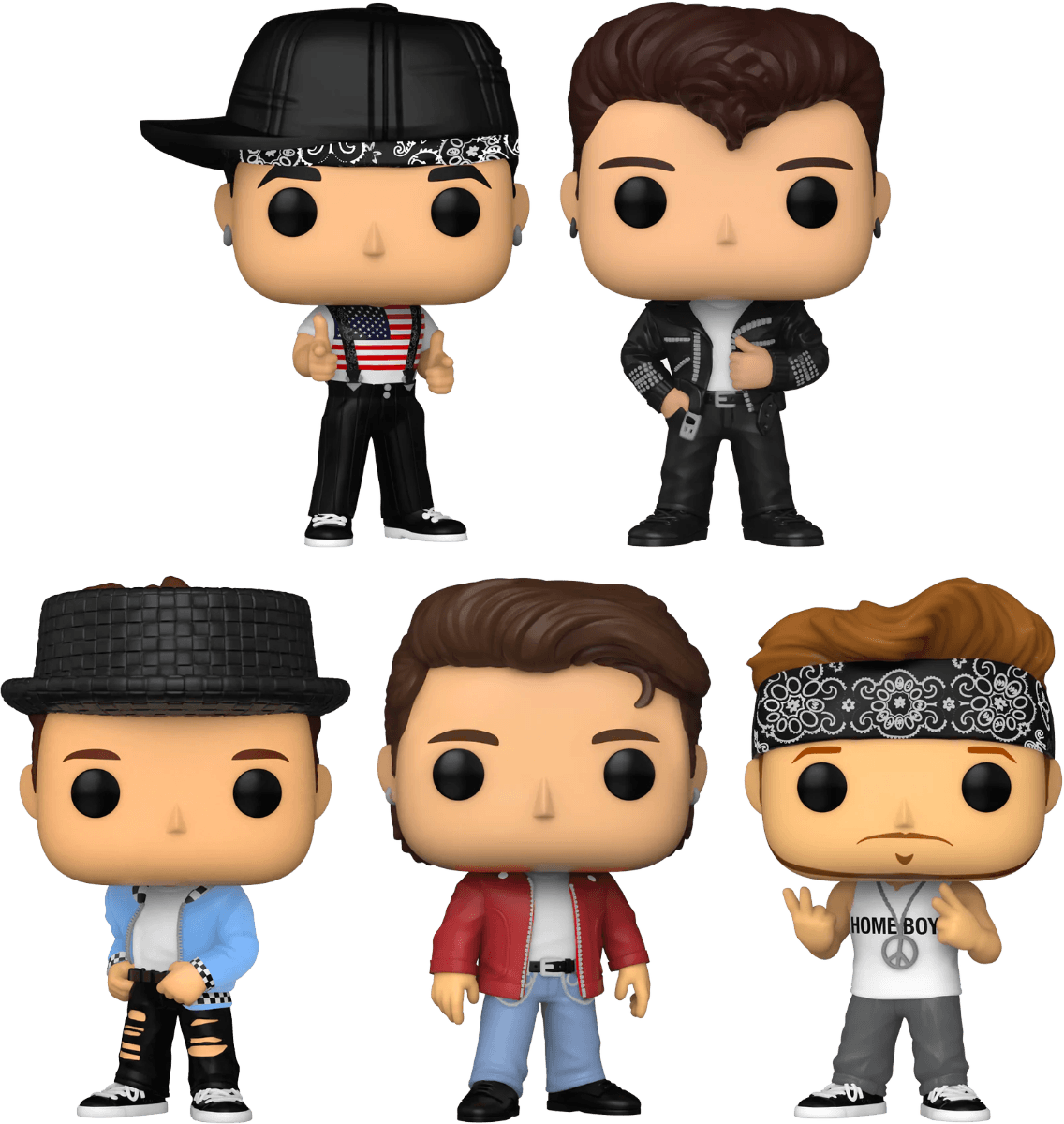 FUN65234 New Kids on the Block - Donnie, Joey, Jordan, Jonathan & Danny Pop! Vinyl 5-Pack [RS] - Funko - Titan Pop Culture