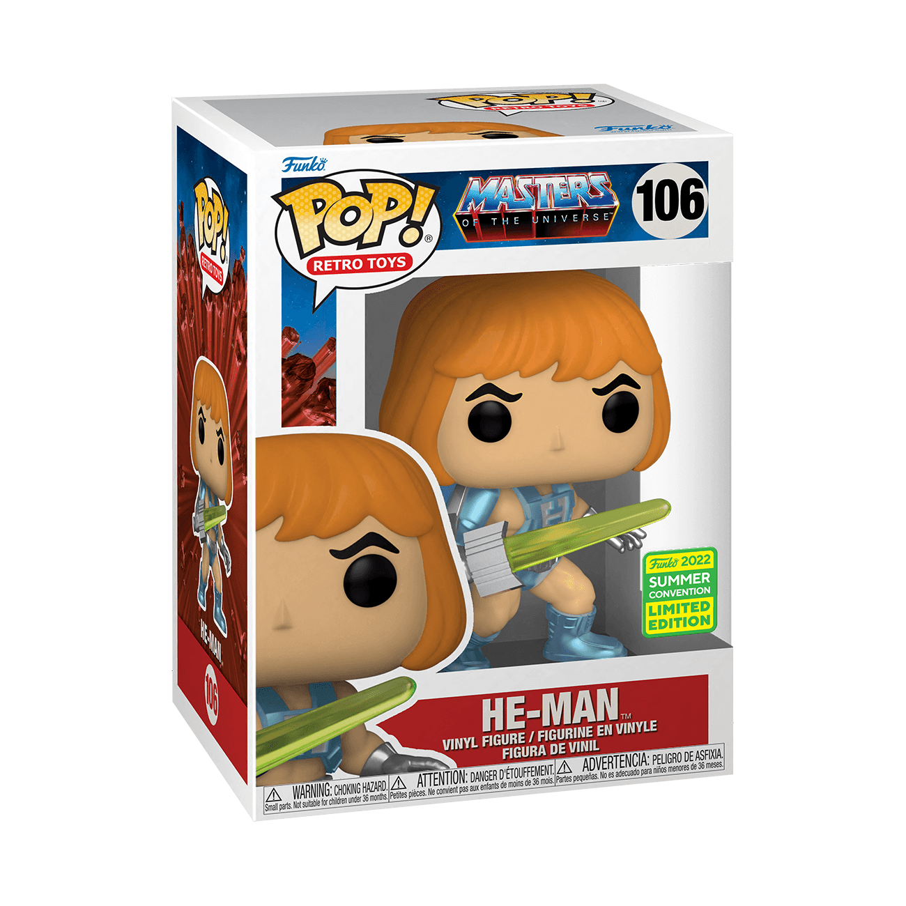 FUN65251 Masters of the Universe - He-Man Laser Power SDCC 2022 Exclusive Pop! Vinyl [RS] - Funko - Titan Pop Culture