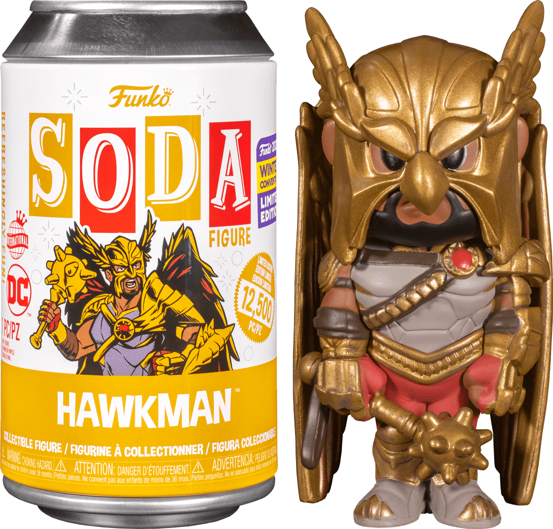 FUN65345 Black Adam (2022) - Hawkman Winter Con 2022 Exclusive (with chase) Vinyl Soda [RS] - Funko - Titan Pop Culture