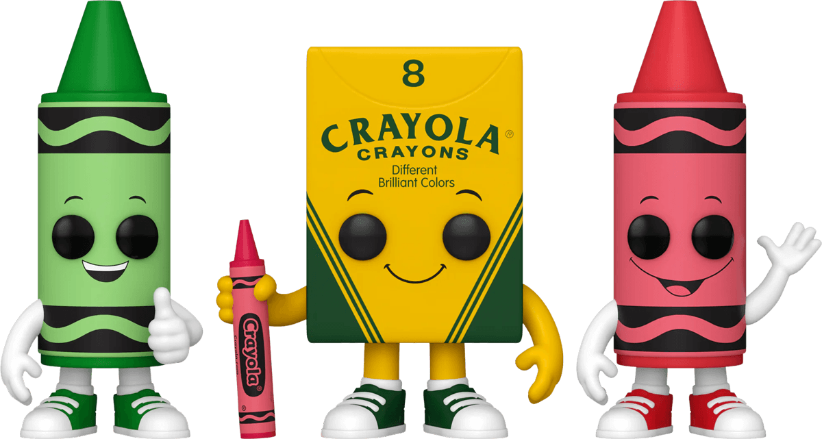 FUN65348 + FUN65253 + FUN67409 Crayola - Everything Imaginable Pop! Vinyl Bundle (Set of 3) - Funko - Titan Pop Culture