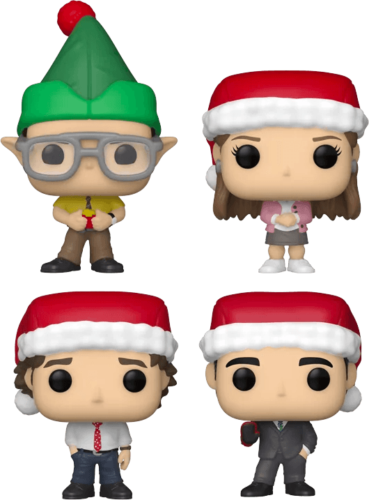 FUN65546 The Office - Holiday Tree Box US Exclusive Pocket Pop! Vinyl 4-Pack [RS] - Funko - Titan Pop Culture