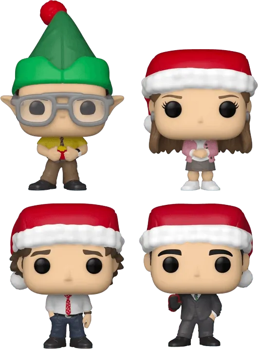 FUN65546 The Office - Holiday Tree Box US Exclusive Pocket Pop! Vinyl 4-Pack [RS] - Funko - Titan Pop Culture