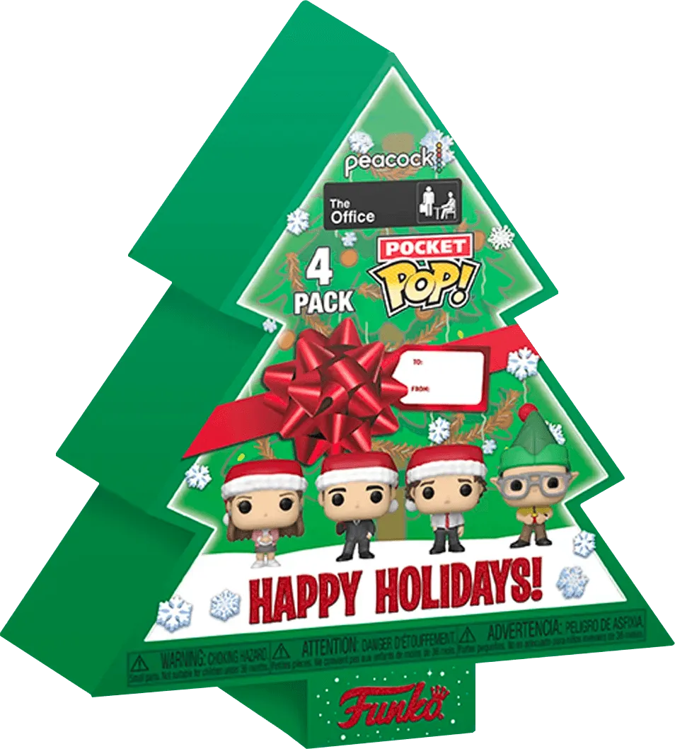 FUN65546 The Office - Holiday Tree Box US Exclusive Pocket Pop! Vinyl 4-Pack [RS] - Funko - Titan Pop Culture