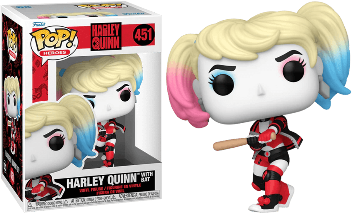 FUN65614 DC Comics - Harley Quinn with Bat Pop! Vinyl - Funko - Titan Pop Culture
