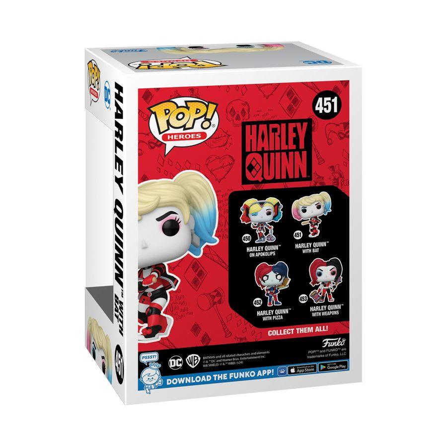 FUN65614 DC Comics - Harley Quinn with Bat Pop! Vinyl - Funko TBA - Titan Pop Culture