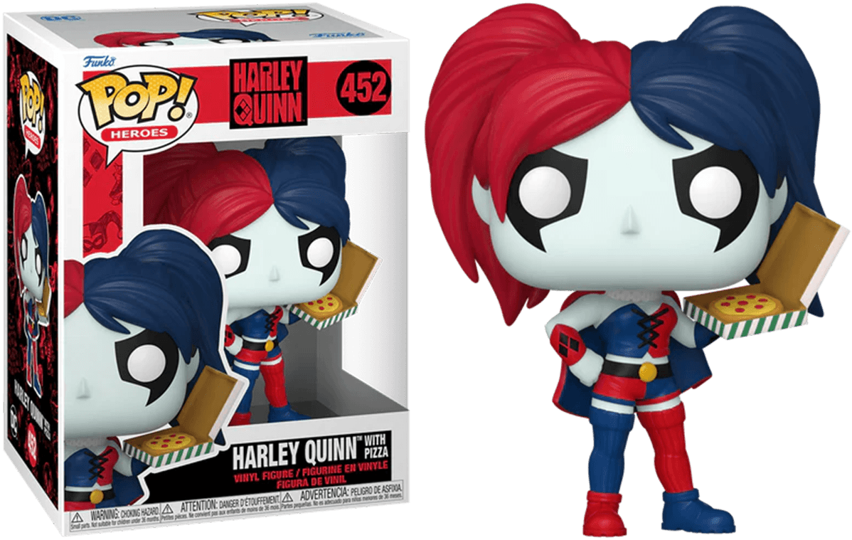 FUN65615 DC Comics - Harley Quinn with Pizza Pop! Vinyl - Funko - Titan Pop Culture