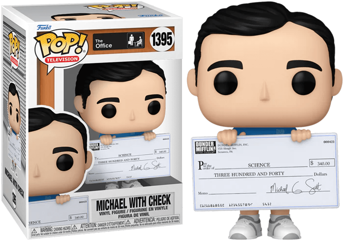 FUN65760 The Office - Fun Run Michael with Cheque Pop! Vinyl - Funko - Titan Pop Culture