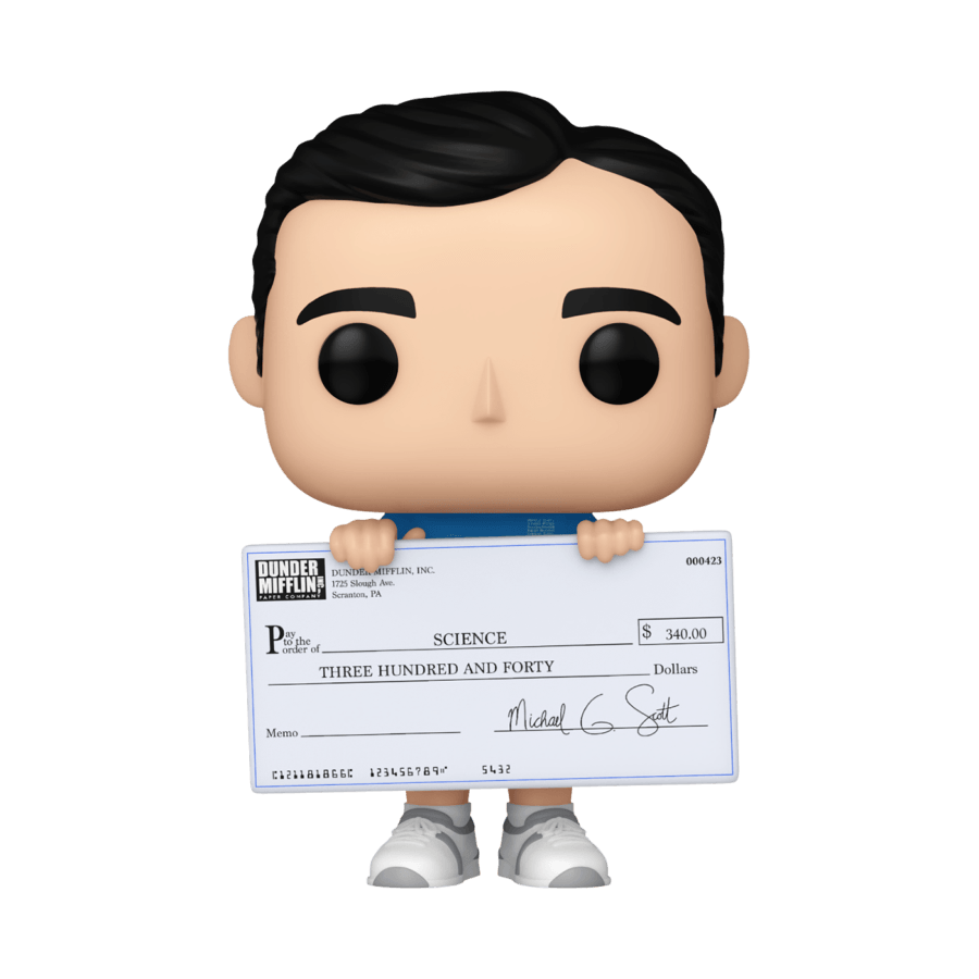 FUN65760 The Office - Fun Run Michael with Cheque Pop! Vinyl - Funko - Titan Pop Culture