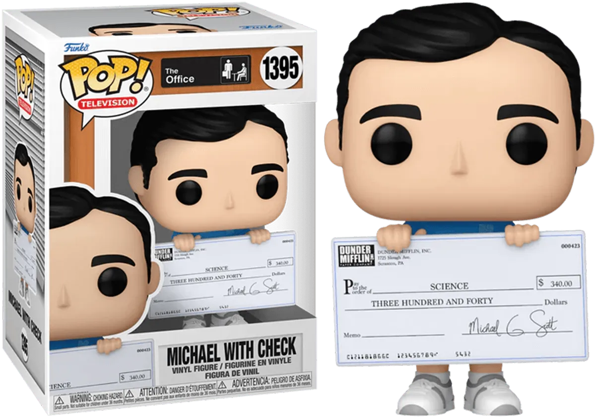 FUN65760 The Office - Fun Run Michael with Cheque Pop! Vinyl - Funko - Titan Pop Culture