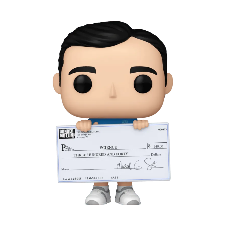 FUN65760 The Office - Fun Run Michael with Cheque Pop! Vinyl - Funko - Titan Pop Culture