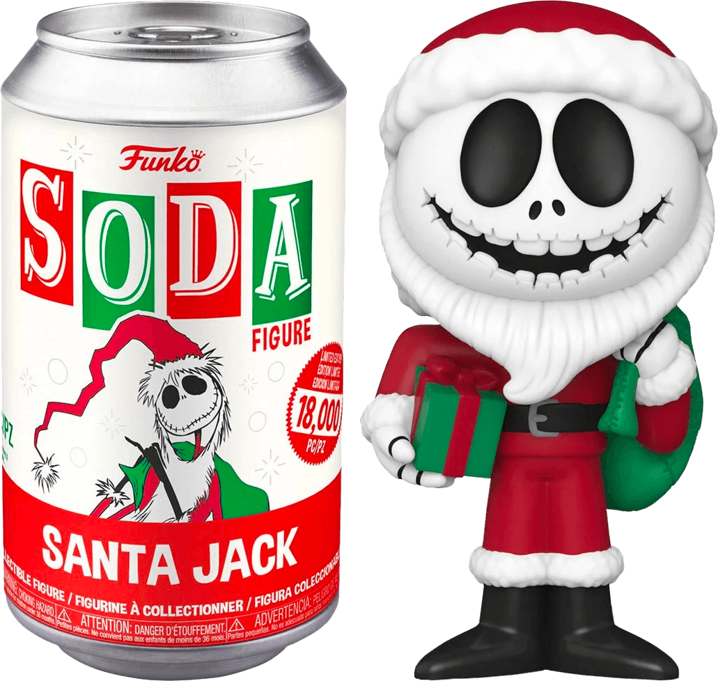 FUN65982 The Nightmare Before Christmas - Santa Jack Skellington (with Chase) Vinyl Soda - Funko - Titan Pop Culture