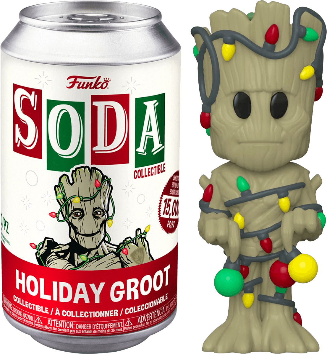 FUN65988 Marvel - Christmas Groot (with Chase) Vinyl Soda - Funko - Titan Pop Culture