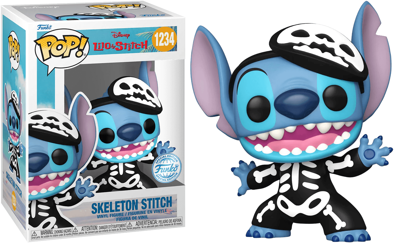 FUN66330CASE Lilo and Stitch - Skeleton Stitch US Exclusive Pop! Vinyl - Chase Case [RS] - Funko - Titan Pop Culture