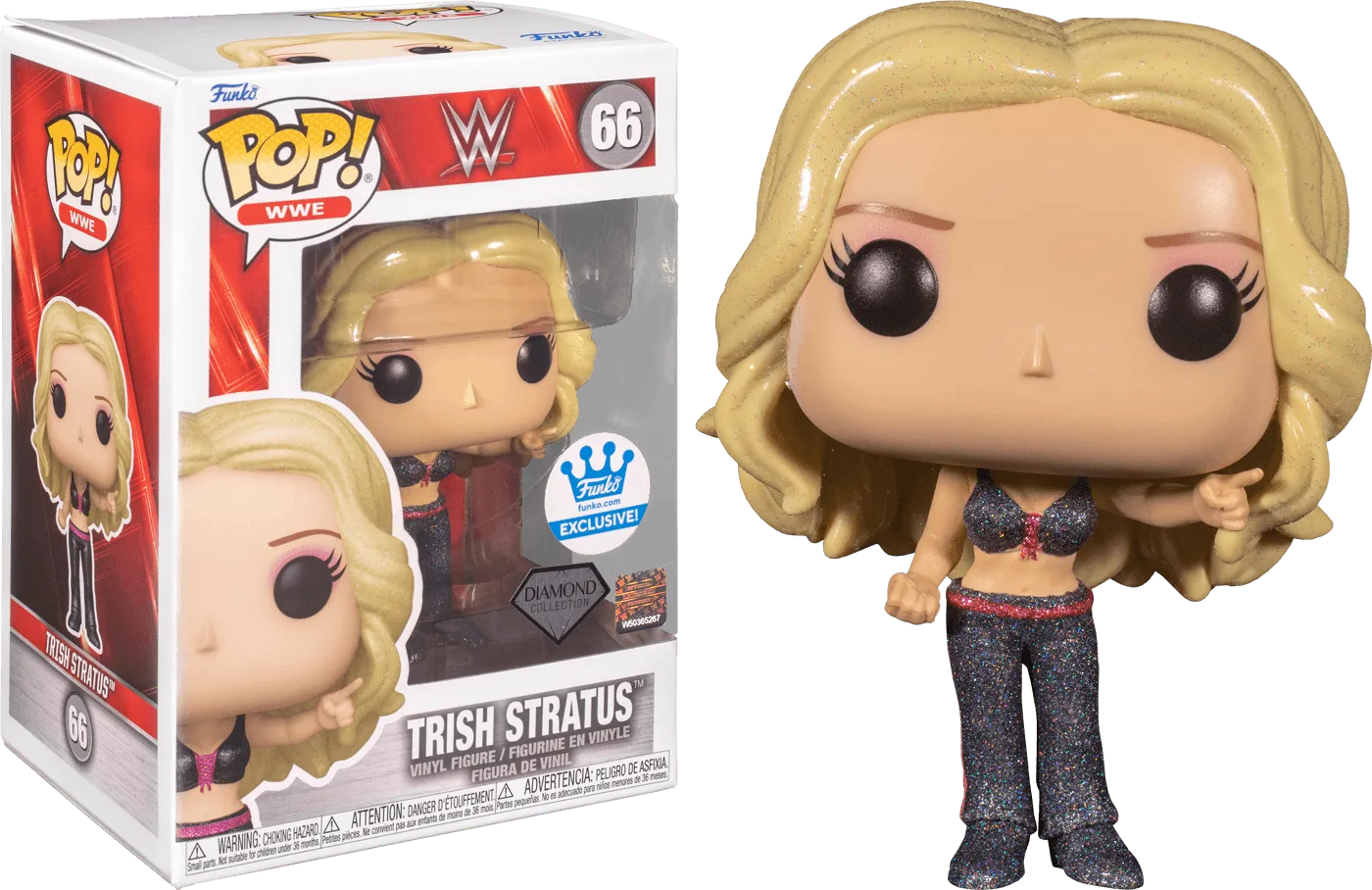 FUN66331 WWE - Trish Stratus Diamond Glitter US Exclusive Pop! Vinyl [RS] - Funko - Titan Pop Culture