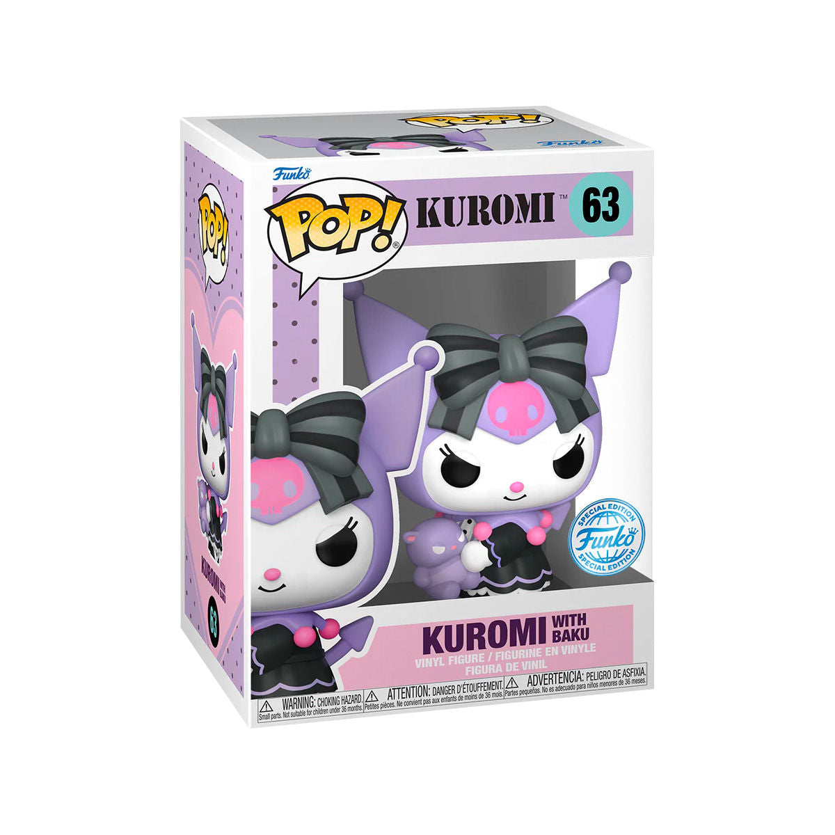 FUN66430 Sanrio - Kuromi with Baku US Exclusive Pop! Vinyl [RS] - Funko - Titan Pop Culture