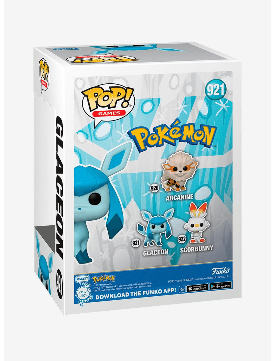 FUN66639 Pokemon - Glaceon US Exclusive Flocked Pop! Vinyl [RS] - Funko - Titan Pop Culture