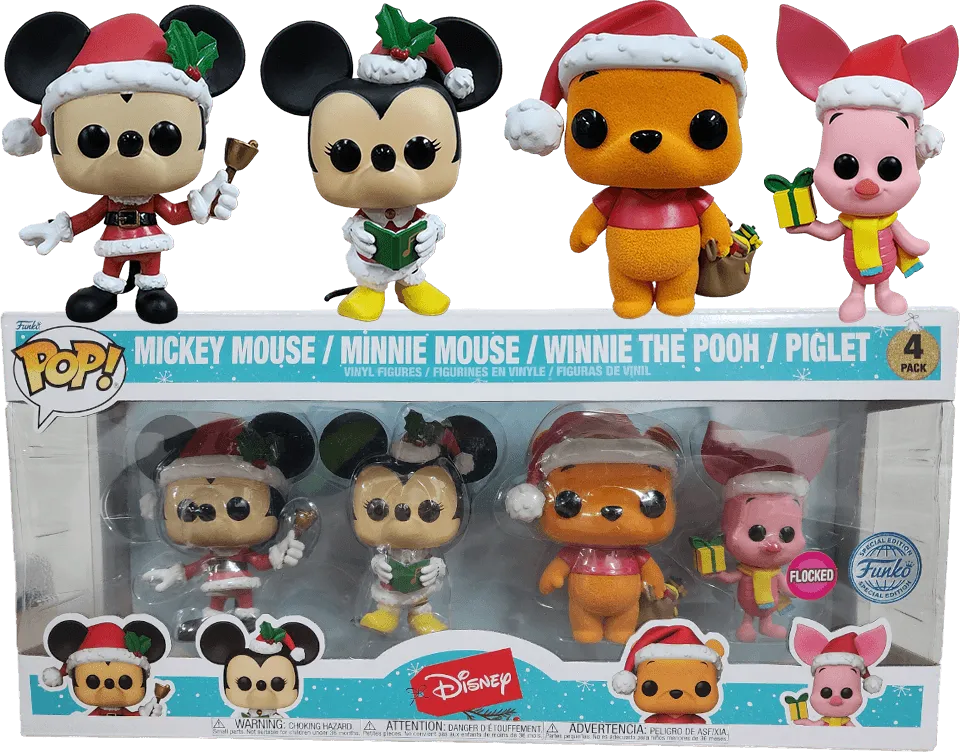 FUN66842 Disney - Mickey & Friends US Exclusive Holiday Pop! 4-Pack [RS] - Funko - Titan Pop Culture