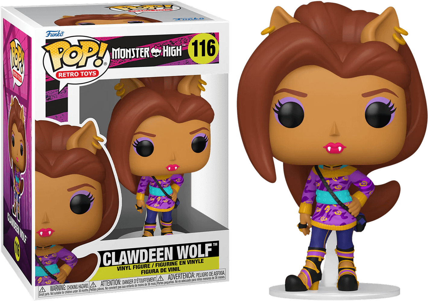 FUN67428 Monster High - Clawdeen Wolf with Bag Pop! Vinyl - Funko TBA - Titan Pop Culture