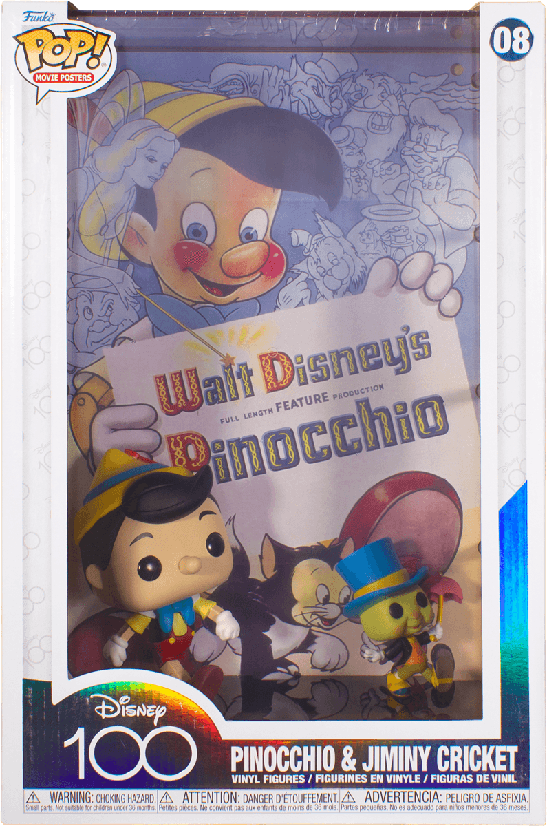 FUN67579 Pinocchio (1940) - Pinocchio & Jiminy Cricket Pop! Poster - Funko - Titan Pop Culture