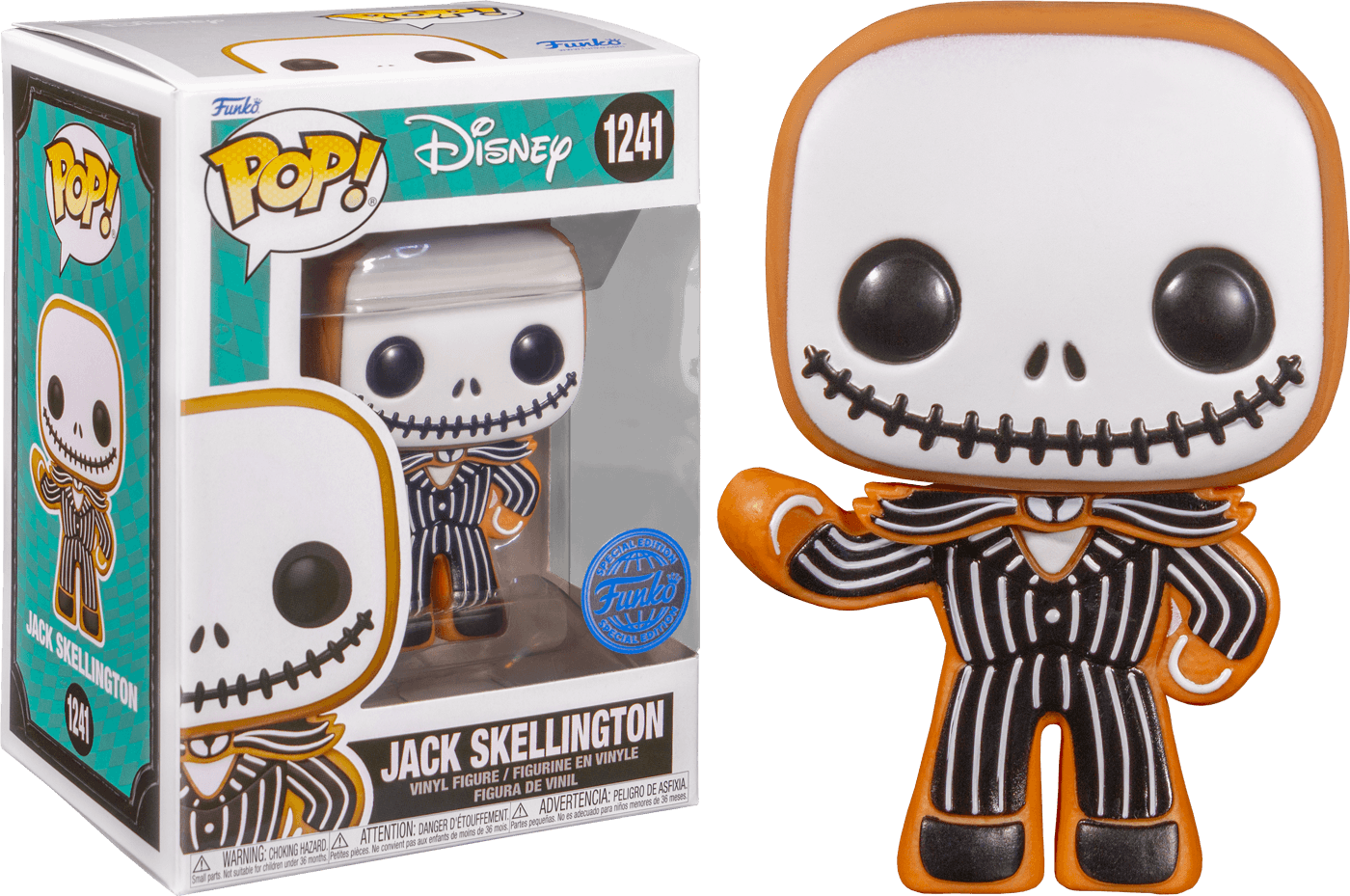 FUN67715 The Nightmare Before Christmas - Jack Skellington Gingerbread Pop Vinyl [RS] - Funko - Titan Pop Culture